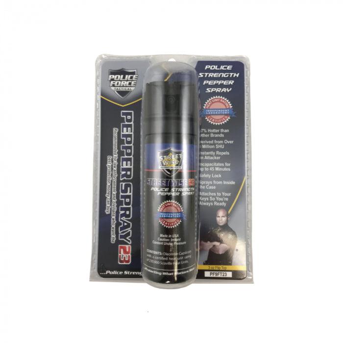 Bulk wholesale discount pricing for Streetwise Police strengthen 3 ounce flip top pepper spray.