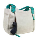 Hobo Bag Off White Seafoam Trim