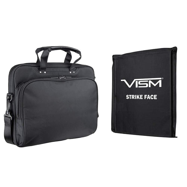 The Vism brand CCW color black laptop briefcase with ballistic panel.