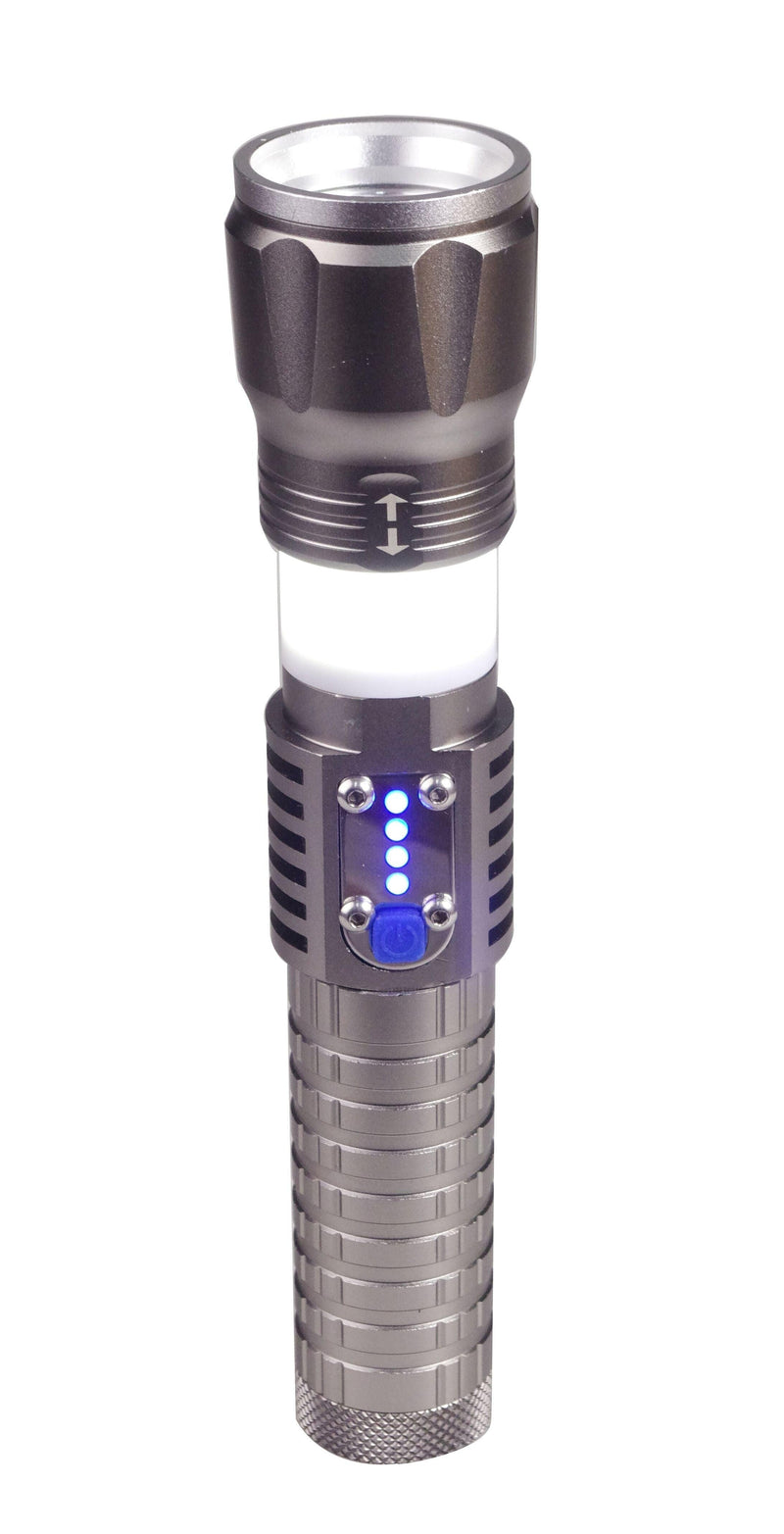 Extreme flashlight and power bank available for bulk wholesale and discounted prices. Lantern feature as well.