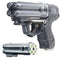 The FIRESTORM Black JPX 6 LE Defender pepper gun with laser with extra ammo cartridge shown.
