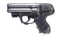 The FIRESTORM Black JPX 6 LE Defender pepper gun with laser side view.