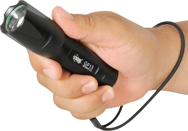 This GF Thunder 320 Lumen Tactical Flashlight features the latest CREE T6 technology and UV LEDs , three light modes and more.