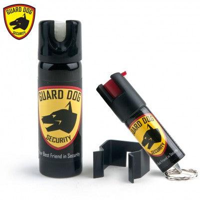 Pepper spray protection for home and when away from home.