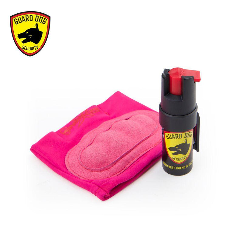 Pink pepper spray options for women self defense protection outdoors.