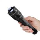 Powerful stun gun flashlight with 95 million volts of stooping power.