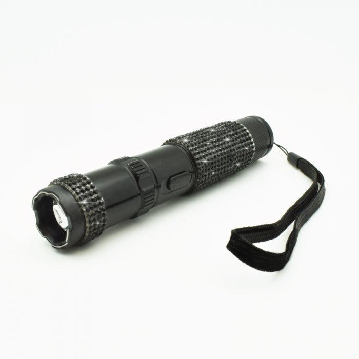 Black rhinestun stun gun. Available for discounted and bulk wholesale prices.