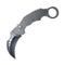 The Karambit Automatic Knife is a push-button assisted-open stainless steel knife with a coated stainless steel blade and hard plastic handle