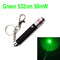 Small Laser Pointer Green Black-Shell-Key-chain powered by one AAA battery.