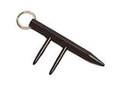 Black kubaton with spikes and pointed end for self defense protection if ever needed.