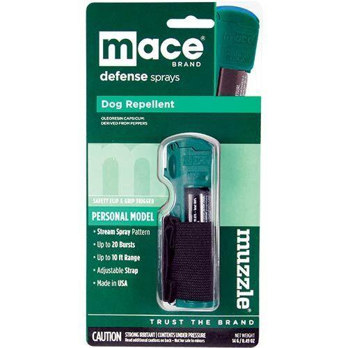 Mace muzzle spray offers effective protection against dog attacks.