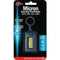 Micron keyring flashlight with cob led light. Available for bulk wholesale and discounted prices. Shown with packaging.