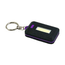 Micron keyring flashlight with cob led light. Available for bulk wholesale and discounted prices. Purple version shown.