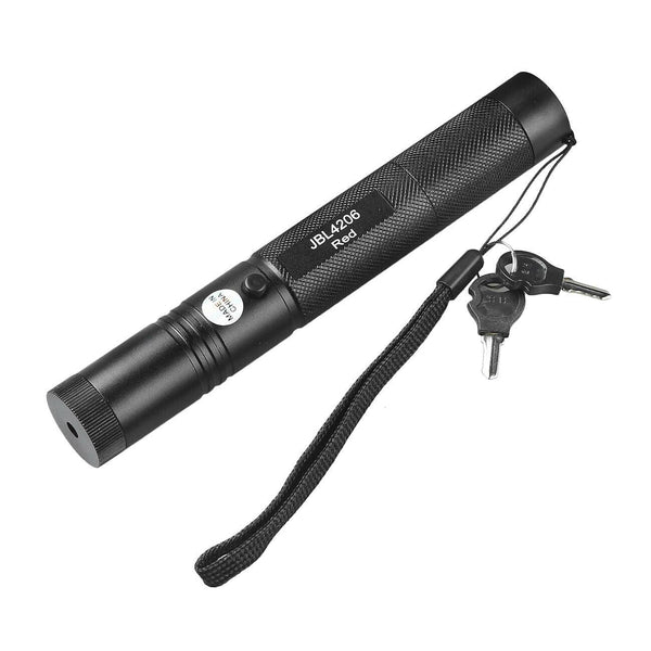 Military grade red light laser pointer with key lock.