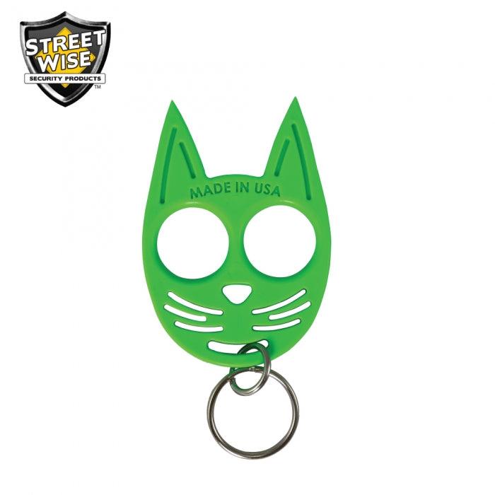Color green Streetwise My Kitty self-defense key-chain.