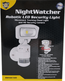 Nightwatcher robotic led security light. Shown with packaging.
