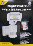 Nightwatcher robotic led securing lighting. Shown with packaging.