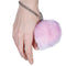 Pink furball alarm easily fits on wrist and excellent for your protection.