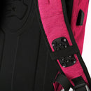 Pink bulletproof backpack for students and adults personal self defense protection as needed. Straps shown.