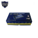 Blue line mini stun gun with safety pin manufacturer package box.