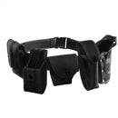 Law enforcement, military, security guards and civilian use duty belts with holsters.