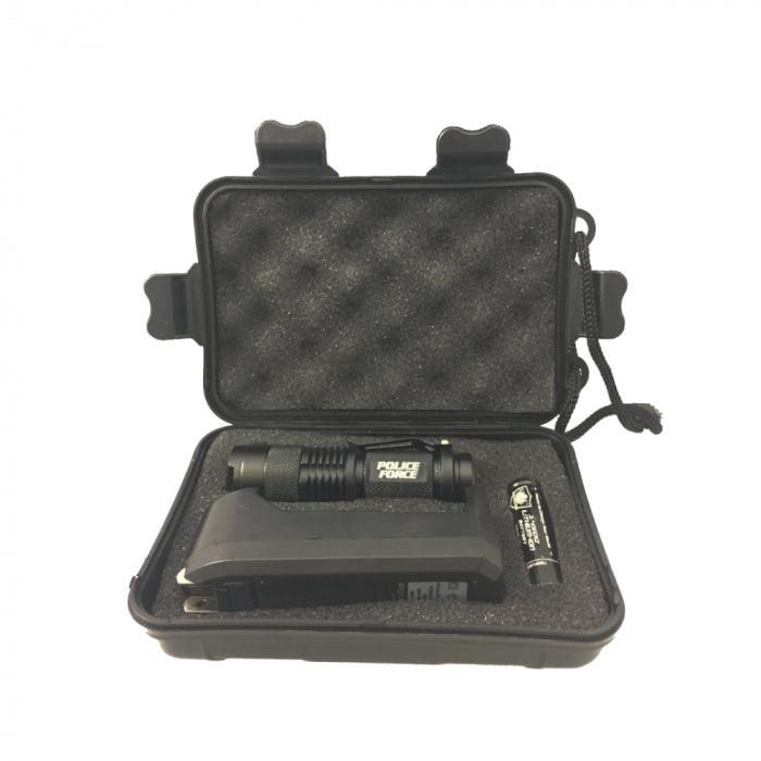 Carry Case for the Police Force Mini Tactical Q5 LED Flashlight.