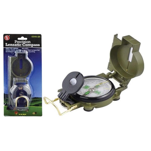 Precision Lensmatic Compass in the preferred compass for hiking and navigating. Military style design and sighting get you there to the right destination.