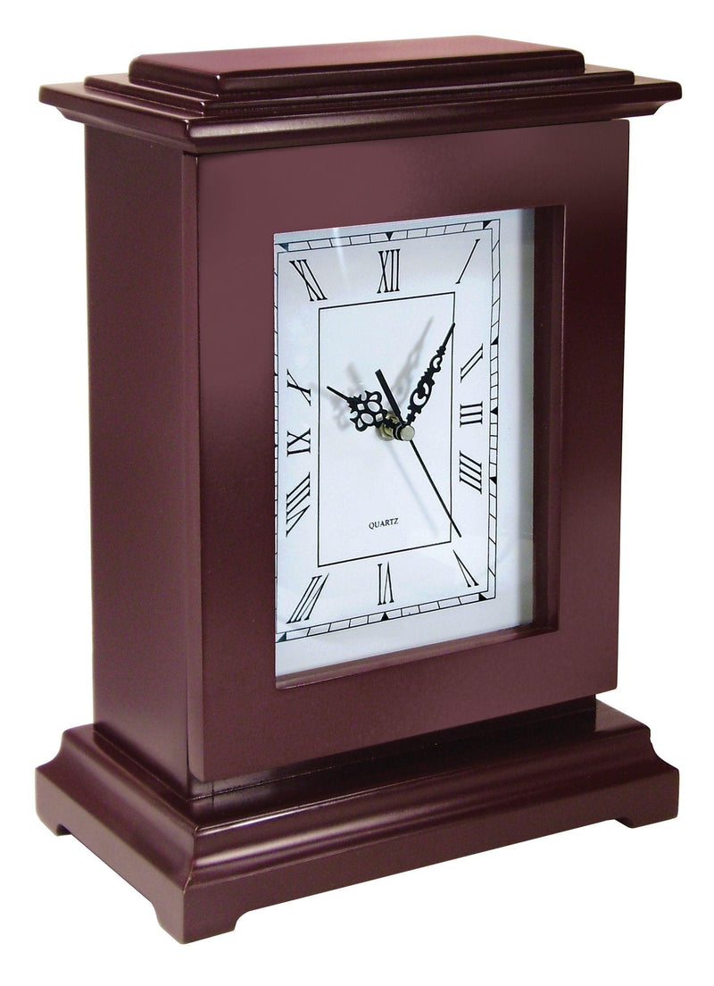 Rectangular Gun Clock  with Concealment Compartment to safely hide valuables or handgun inside. Front view shown.