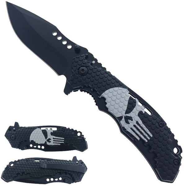 Punisher Skull Knife with ABS Handle