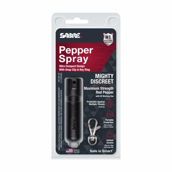 Sabre Mighty Discreet Pepper Cone Spray with Small Clamshell Black