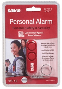 SABRE Portable Personal  Protection Alarm - Red Key Chain with Loud Attention Grabbing Alarm - Supports the Charity Rainn Rape, Abuse and Incest National Network).