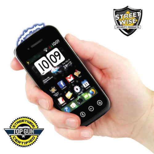 Disguised cell phone stun gun for women and men self defense protection.