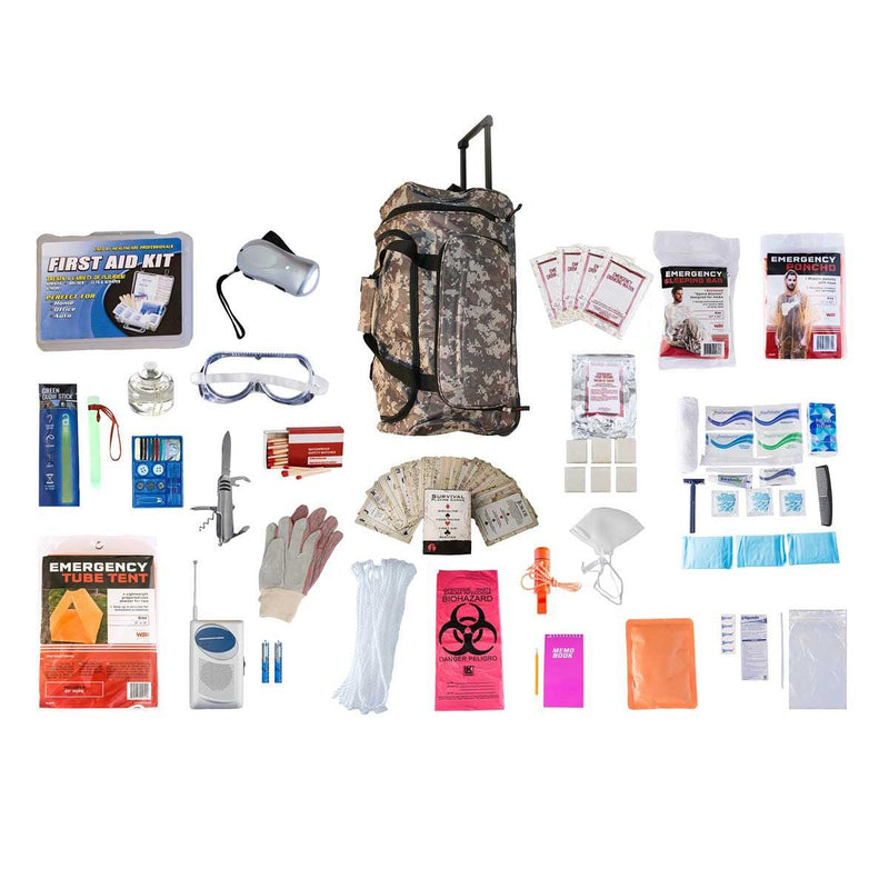 4 person food and water elite survival kit for 72+ hours.