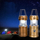 Solar USB Charging Rechargeable Outdoor Camping Lantern Light 6 LED Lamp US
