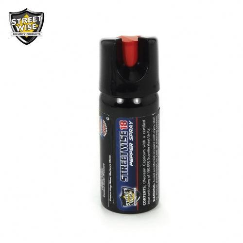 Powerful pepper spray with safety twist lock self defense option for women and men.