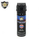 Powerful pepper spray with safety flip top for professionals and civilian self defense protection.