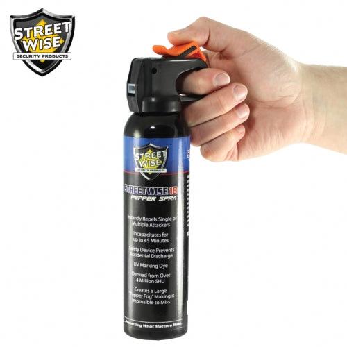 Image shows how to safely use and spray pepper sprays.