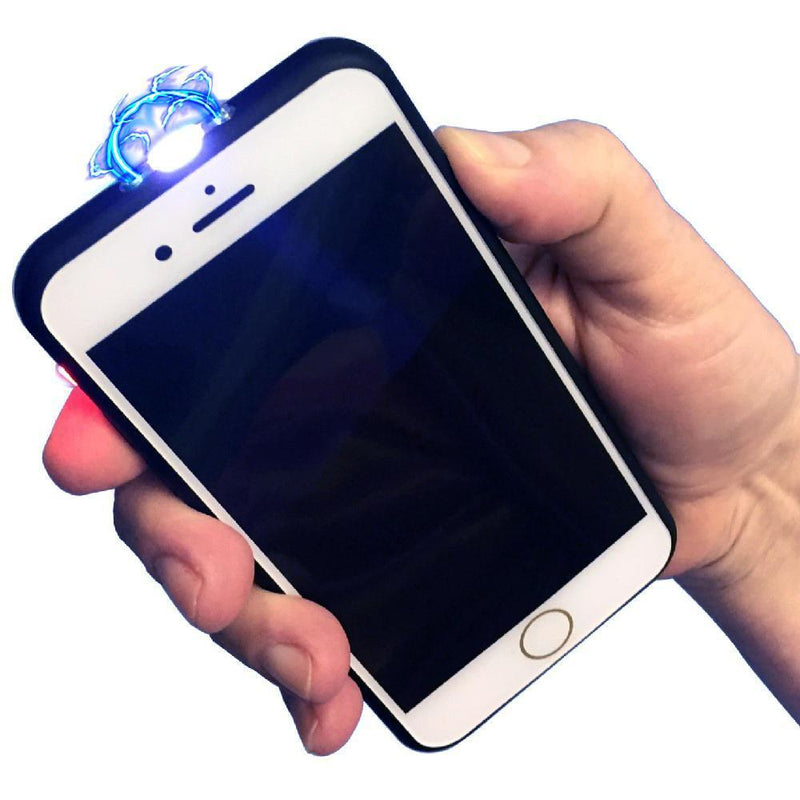 Disguised cell phone that is a stun gun with flashlight offers effective personal safety and self defense protection.