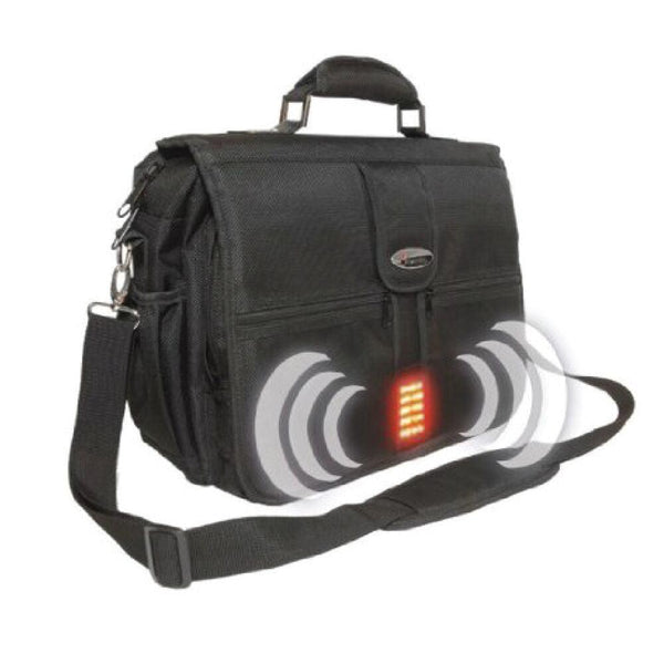 The world’s first bulletproof laptop bag with alarm and strobe light, lightweight armor ballistic protections.