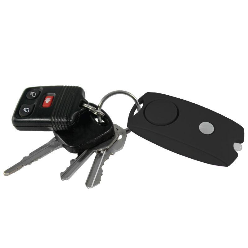 Personal loud panic alarm attached to set of keys.