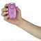 Pink personal alarms for women safety with attached key-chain options.