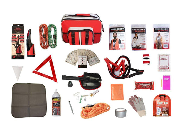 Auto Survival Kits are packaged safely in our durable auto bag, which includes a portable floor mat. 