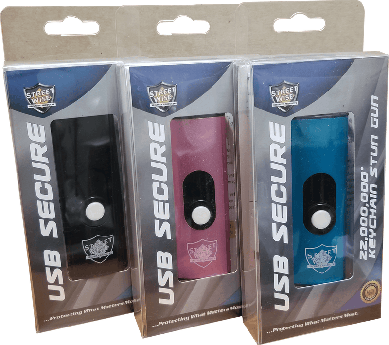 50) USB Secure Key-Chain Stun Gun Bundle