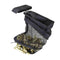 The Vism black mesh brass catcher for shooting practice to collect empty rounds.