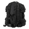 The VISM black tactical backpack with large compartments, MOLLE webbing with sturdy comfortable shoulder straps.