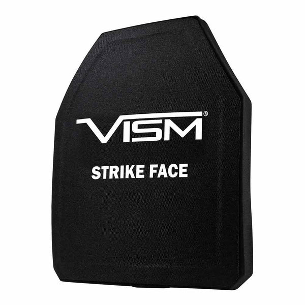 The Vism Ceramic & PE ballistic plate shooter's cut 10 x 12 inches.