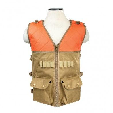 Vism Orange and Tan Hunting Vest includes Two Front Pockets