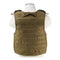 Vism tan color plate carrier with quick release buckles. Back side shown.
