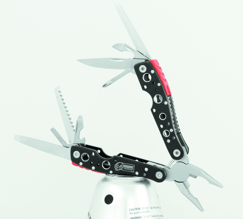 Voodoo's high quality, easy to grip multi-tool has #420 Stainless Steel tools that mount neatly inside the anodized aluminum handles